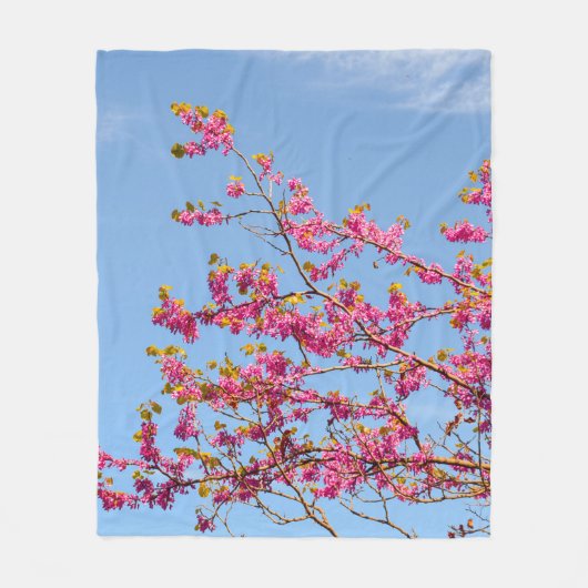 RODE EN GLOEIENDE STROOM ONDER BLUE SKY FLEECE DEKEN (Voorkant)