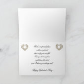 Rode en Gold-Valentijnsdag Feestdagen Kaart (Binnen)