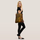 Rode en goudboomtakken Abstract Tote Bag (Op model)