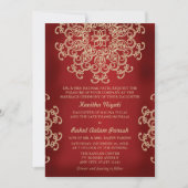 RODE EN GOUDE INDIAANSE STYLWEDINGINVITATIE KAART (Voorkant)