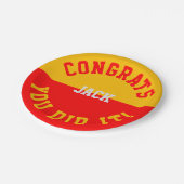 Rode en gouden Afstuderen — dat deed je Papieren Bordje (Gekanteld)