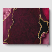 Rode en gouden Agaat Marmer Verjaardag Gastenboek (Achterkant)