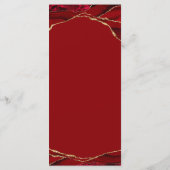 Rode en Gouden Agaat Menukaart (Achterkant)