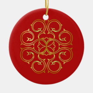 Rode en gouden Arabesque boom decoratie