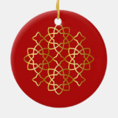 Rode en gouden Arabesque boom decoratie (Achterkant)