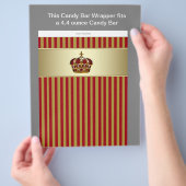 Rode en gouden Baby shower Snoep Bar Wrapper Flyer (Hand)