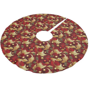 Rode en gouden boomrok kerstboom rok