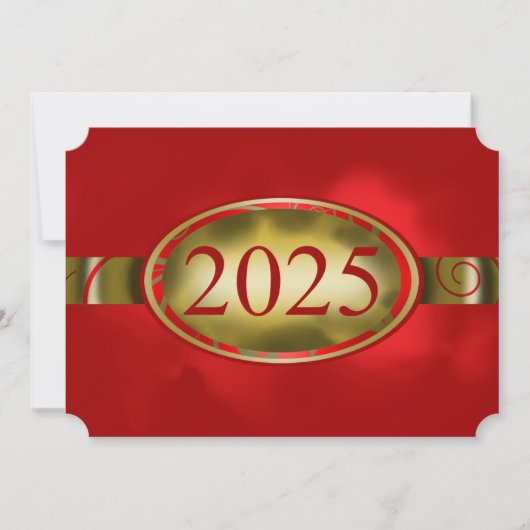 Rode en gouden Button 2025 Kaart (Voorkant)
