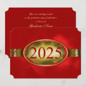 Rode en gouden Button 2025 Kaart (Voorkant / Achterkant)