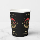 Rode en gouden champignons Gold Crescent Moon Papieren Bekers (Rechts)