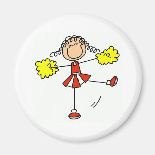 Rode en gouden Cheerleader Magneet