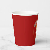 Rode en gouden Chinese bloem met dubbel geluk Papieren Bekers (Rechts)