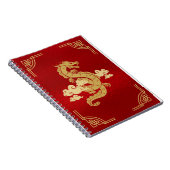 Rode en gouden Chinese draak Notitieboek (Rechterzijde)