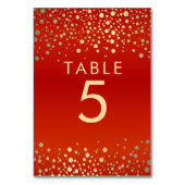 Rode en gouden Confetti Stippen Kaart (Achterkant)