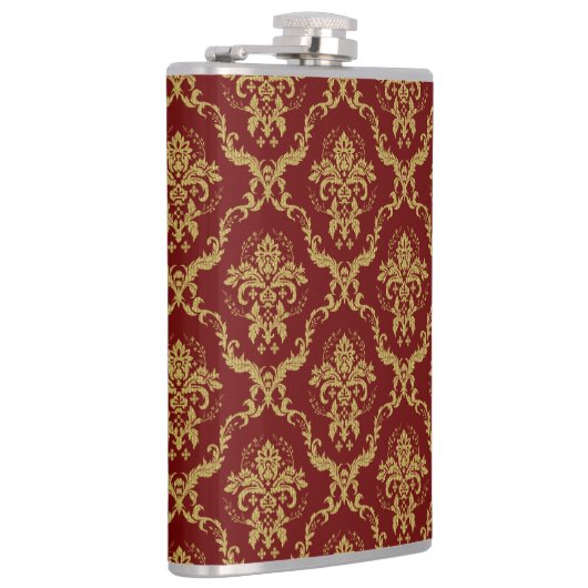 Rode en gouden  damp heupfles (Rechts)