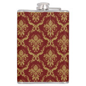 Rode en gouden  damp heupfles (Achterkant)