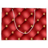 Rode en Gouden Diamanten Geplooide Cadeautas (Achterkant)