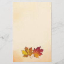 Rode en gouden esdoorn herfstbladeren Stationery