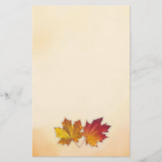 Rode en gouden esdoorn herfstbladeren Stationery Briefpapier