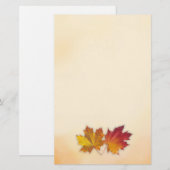 Rode en gouden esdoorn herfstbladeren Stationery Briefpapier (Voorkant / Achterkant)