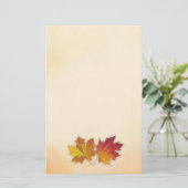 Rode en gouden esdoorn herfstbladeren Stationery Briefpapier (Staand voorkant)