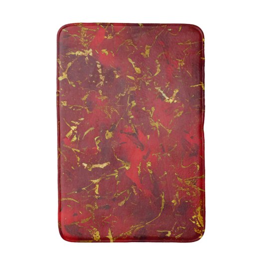 Rode en gouden Flecks Badmat (Voorkant Verticaal)