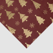 Rode en Gouden Folie Kerstbomen Tissuepapier (Detail)