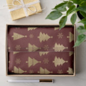 Rode en Gouden Folie Kerstbomen Tissuepapier (Geschenk)