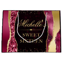 Rode en gouden glam tranen bokeh Sweet Sixteen