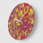 Rode en gouden Grunge Grote Klok (Hoek)