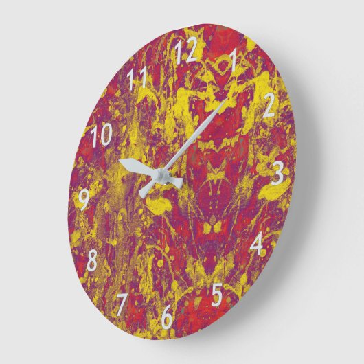 Rode en gouden Grunge Grote Klok (Hoek)