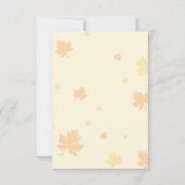 Rode en gouden herfstbladeren Save the Date Kaart (Achterkant)