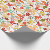 Rode en gouden herfstbladeren Wrapping Paper Cadeaupapier (Hoek)