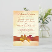 Rode en gouden herfstesdoorn verlaat repetitiedine kaart (Staand voorkant)