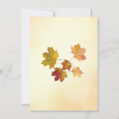 Rode en gouden herfstesdoorn verlaat repetitiedine kaart (Achterkant)