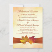 Rode en gouden herfstesdoorn verlaat repetitiedine kaart (Voorkant)