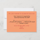 Rode en gouden Indiase damast RSVP (Achterkant)