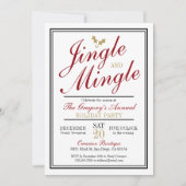 Rode en gouden Jingle en Mingle kerstvakantie Kaart (Voorkant)