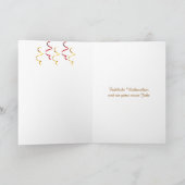 Rode en gouden kerstballen Duitse kerst Feestdagen Kaart (Binnen)