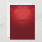 Rode en gouden kerstuitnodiging, kerstavond kaart (Achterkant)