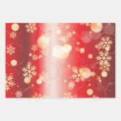 Rode en gouden kerstwinter Wonderland Inpakpapier Vel (Voorkant 2)