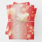 Rode en gouden kerstwinter Wonderland Inpakpapier Vel (In situ)