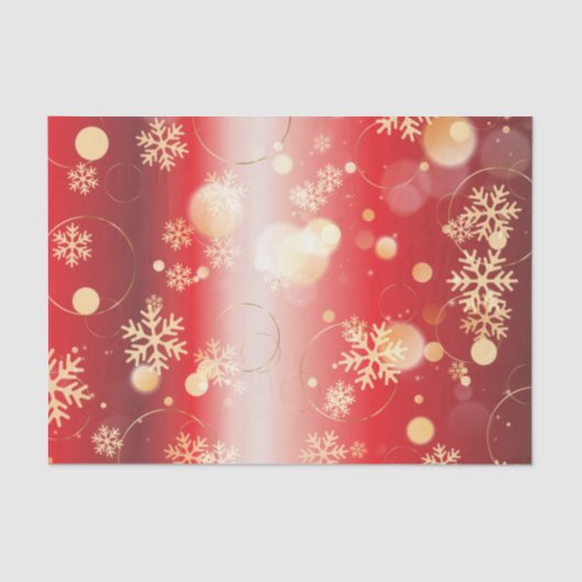 Rode en gouden kerstwinter Wonderland Tissuepapier (Voorkant)