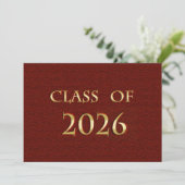 Rode en Gouden Klas van 2026 Kaart (Staand voorkant)