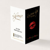 Rode en Gouden Lip Prijs en de Dienstenlijst Visitekaartje (Buitenkant)