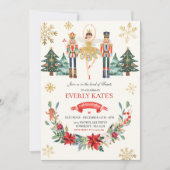 Rode En Gouden Notenkraker Verjaardag Suikerpruimf Kaart (Voorkant)