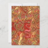 Rode en gouden orchidee Chinees Nieuwjaar Feestdagenkaart (Voorkant)