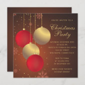 Rode en gouden Ornamenten kerstfeestdag Kaart (Voorkant / Achterkant)