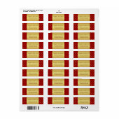 rode en gouden polka stippen etiket (Full Sheet)