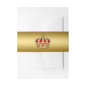 Rode en Gouden Prins Uitnodigingen Wikkel (Voorkant Voorbeeld)